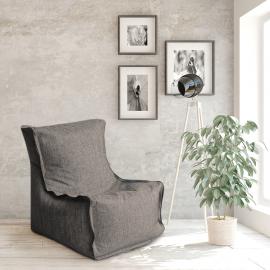 Бескаркасное кресло Лофт Серый, размер ХXXХL, жаккард 0