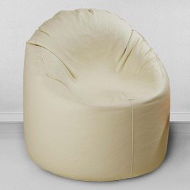 Кресло-мешок Лаунж Молочный, размер ХXXХL, экокожа 0