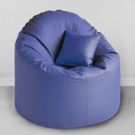 Кресло-мешок Лаунж Синий, размер ХXXХL, экокожа