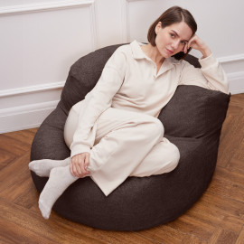 Кресло бескаркасное Bubble, размер 4XL, букле, Темно-коричневый 6 Кресло бескаркасное Bubble, размер 4XL, букле, Темно-коричневый 6