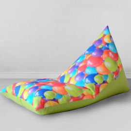 Пуфик-мешок для детей Пирамида Воздушные шары, мебельный хлопок 0