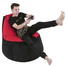 Кресло-мешок игровое кресло Геймер Черно-оранжевое, размер ХXXХL, экокожа 4