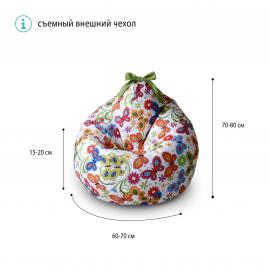 Кресло-мешок груша Kids Бирюзовый, размер M, оксфорд 3 Кресло-мешок груша Kids Бирюзовый, размер M, оксфорд 3