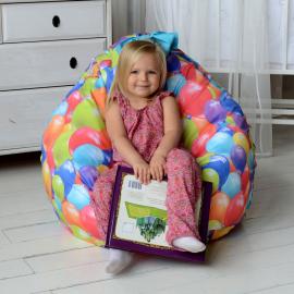 Детский пуфик-мешок Кресло-груша Kids Василек, оксфорд 1 Детский пуфик-мешок Кресло-груша Kids Василек, оксфорд 1