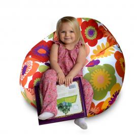 Кресло-мешок груша Kids Пуэрто Плата, оранжевая, размер M, мебельный хлопок 1