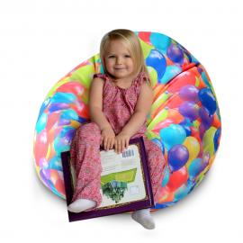 Кресло-мешок груша Kids Воздушные шары, размер M, мебельный хлопок 1