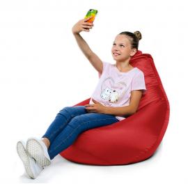 Кресло-мешок груша Красный, размер XL-Компакт, оксфорд 1