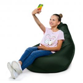 Кресло-мешок груша Темно-зеленый, размер XL-Компакт, оксфорд 1