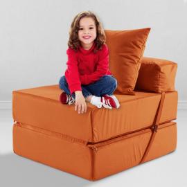 Бескаркасное Кресло-кровать Лисий, размер ХXXХL, мебельный велюр 0