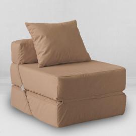 Бескаркасное Кресло-кровать Шоколад, размер ХXXХL, мебельный велюр