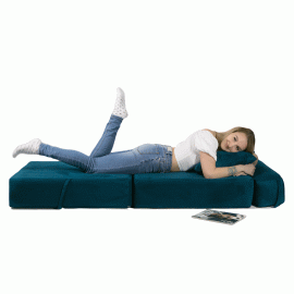 Бескаркасное Кресло-кровать Наска Весна, размер ХXXХL, мебельный велюр 2