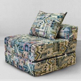 Бескаркасное Кресло-кровать Наска Весна, размер ХXXХL, мебельный велюр