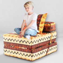Бескаркасное Кресло-кровать Африка, размер ХXXХL, мебельный хлопок 0