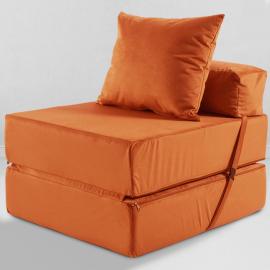Бескаркасное Кресло-кровать Лисий, размер ХXXХL, мебельный велюр 4