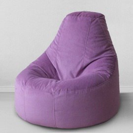 Кресло-пуф Люкс Сирень, размер XXХХL-Комфорт, мебельный велюр 0