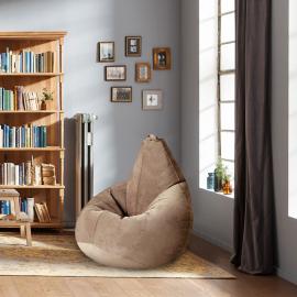 Кресло-мешок груша Шоколад, размер XХХXL-Комфорт, мебельный велюр 4