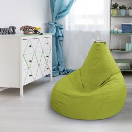 Кресло-мешок груша Салатовый, размер XХХL-Стандарт, мебельный велюр 2