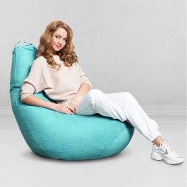 Кресло-мешок груша Ментол, размер XХХL-Стандарт, мебельный велюр 1