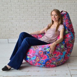 Кресло-мешок груша Сказки Востока, размер XХXХL-Комфорт, мебельный хлопок 1