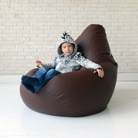 Кресло-мешок груша Шоколад, размер XХXХL-Комфорт, экокожа 3