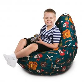Кресло-мешок груша Пираты, размер XL-Компакт, мебельный хлопок 6