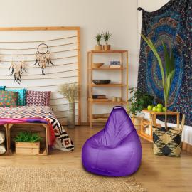 Кресло-мешок груша Фиолетовый, размер XL-Компакт, экокожа 2