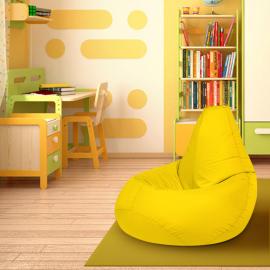 Кресло-мешок груша Желтый, размер XL-Компакт, оксфорд 2