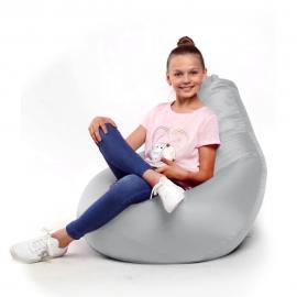 Кресло-мешок груша Серебристо-серый, размер XL-Компакт, оксфорд 0