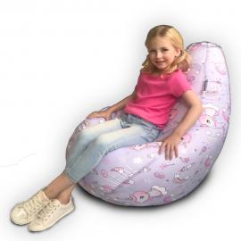 Кресло-мешок груша Волшебный единорог, размер XL-Компакт, оксфорд 9
