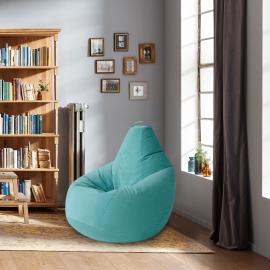Кресло-мешок груша Ментол, размер XХХXL-Комфорт, мебельный велюр 5