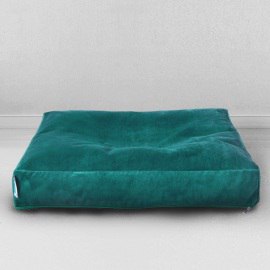 Лежак для собаки Темная бирюза, размер XS, мебельная ткань
