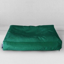 Лежак для собаки Темный изумруд, размер XS, мебельная ткань