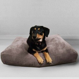 Лежак для собаки Какао, размер S, объемный велюр 1