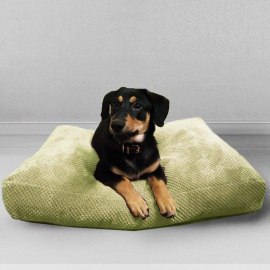 Лежак для собаки Салатовый, размер S, объемный велюр 1