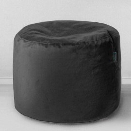 Пуфик Цилиндр Черный, мебельная ткань 0