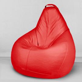 Кресло-мешок груша Красный, размер XХXХL-Комфорт, экокожа 0