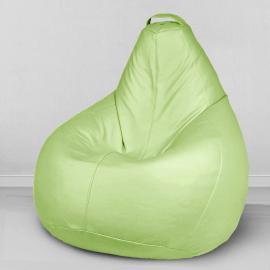 Кресло-мешок груша Cалатовый, размер XХXХL-Комфорт, экокожа