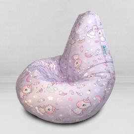Кресло-мешок груша Волшебный единорог, размер XL-Компакт, оксфорд