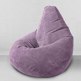 Кресло-мешок груша Сирень, размер XL-Компакт, объемный велюр