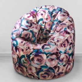 Кресло-мешок Лаунж Роузи, бирюза, размер ХXXХL, мебельный велюр