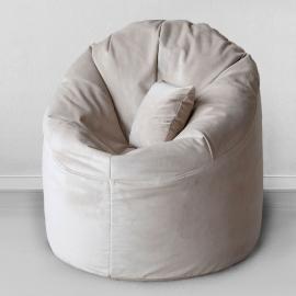 Кресло-мешок Лаунж Латте, размер ХXXХL, мебельный велюр 0
