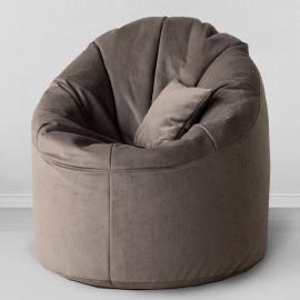 Кресло-мешок Лаунж Горький шоколад, размер ХXXХL, мебельный велюр 0