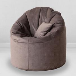 Кресло-мешок Лаунж Горький шоколад, размер ХXXХL, мебельный велюр Киви
