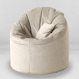 Кресло-мешок Лаунж Латте, размер ХXXХL, мебельный велюр Киви