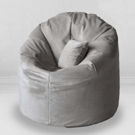 Кресло-мешок Лаунж Сталь, размер ХXXХL, мебельный велюр Киви 0