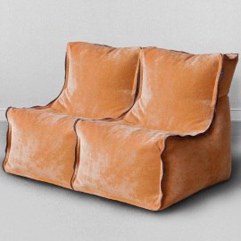 Бескаркасный модульный диван Лофт-Элит Лисий, микровельвет 0