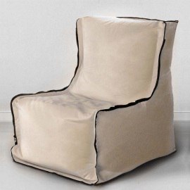 Бескаркасное кресло Лофт Латте, размер ХXXХL, мебельный велюр