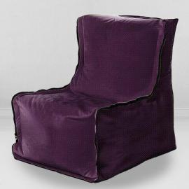 Бескаркасное кресло Лофт Баклажан, размер ХXXХL, мебельный велюр Киви