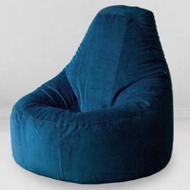 Кресло-пуф Люкс Морская глубина, размер XXХХL-Комфорт, мебельный велюр Тори 0