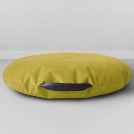 Подушка на пол Сидушка Горчица, мебельная ткань